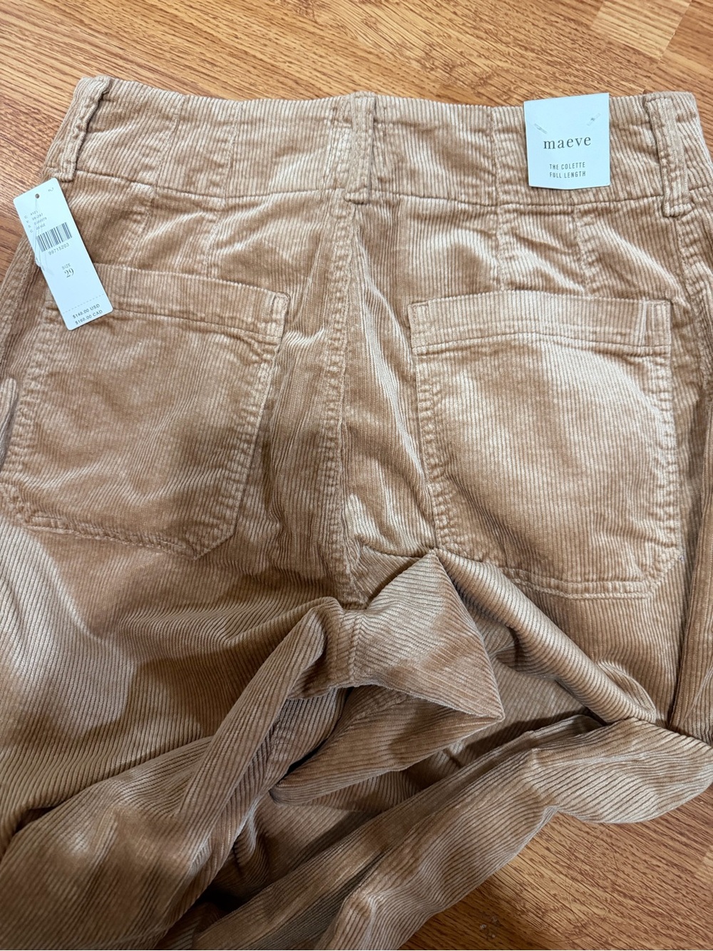 Maeve Colette Corduroy Wide-Leg High Rise full length - Picture 7 of 7